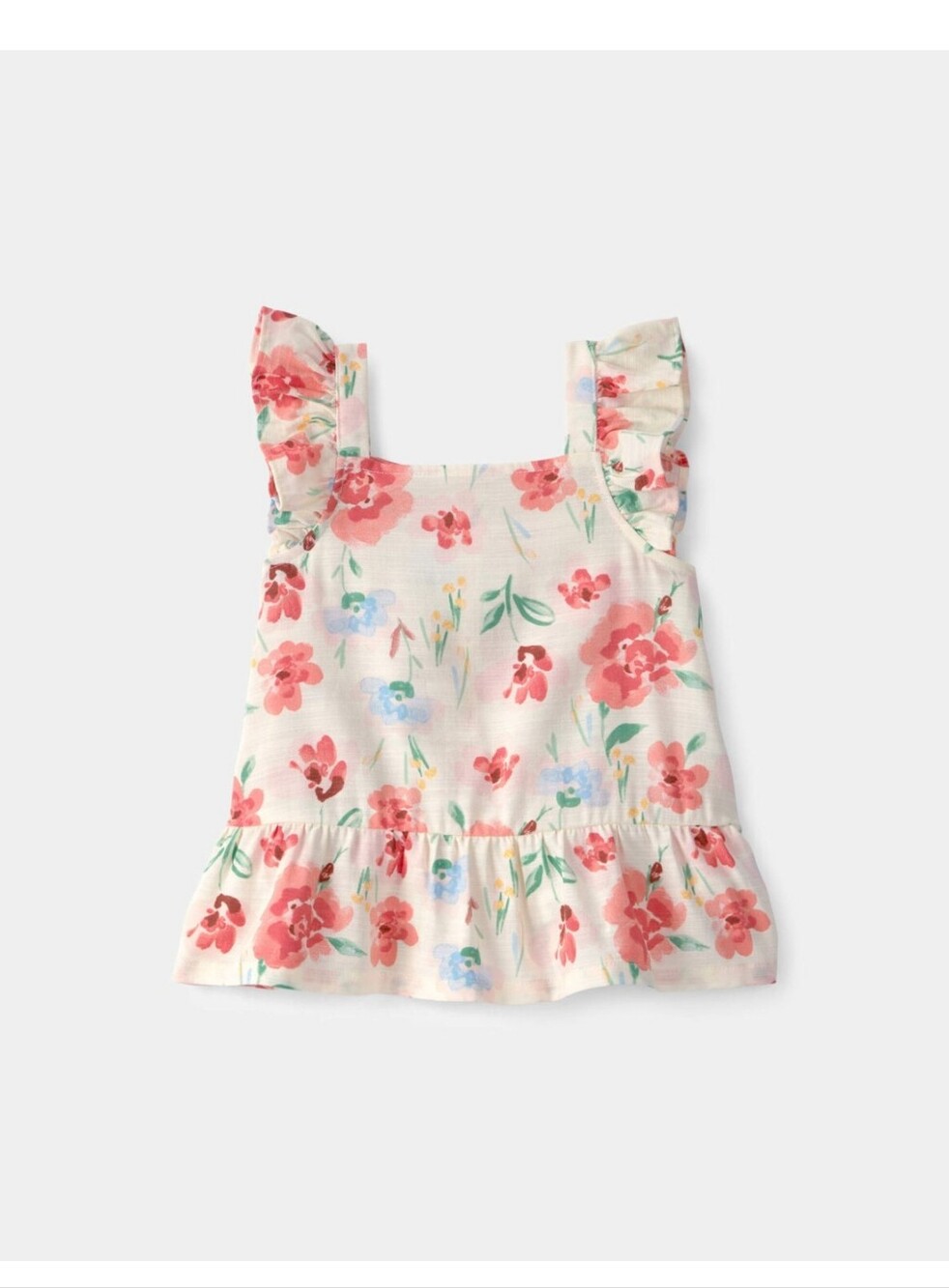 4T Carter's Girls Floral Ruffle Tank Top E4